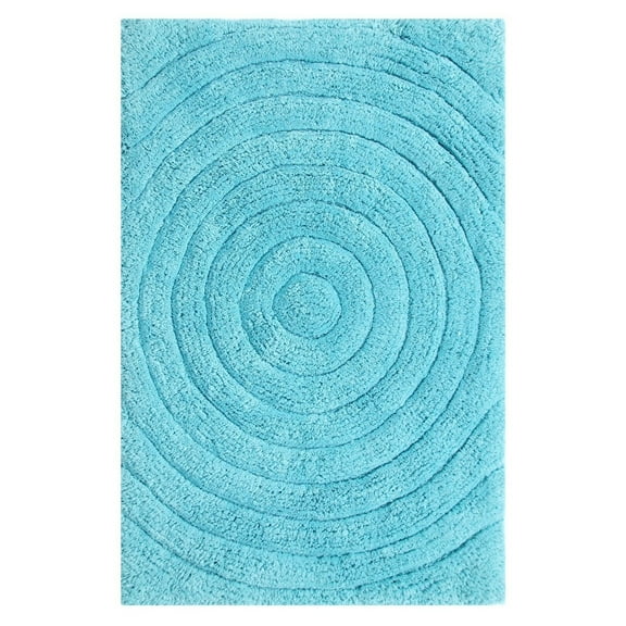 Knightsbridge Echo 220 GSF Non Skid Back Bath Rug 17" x 24" - Aqua