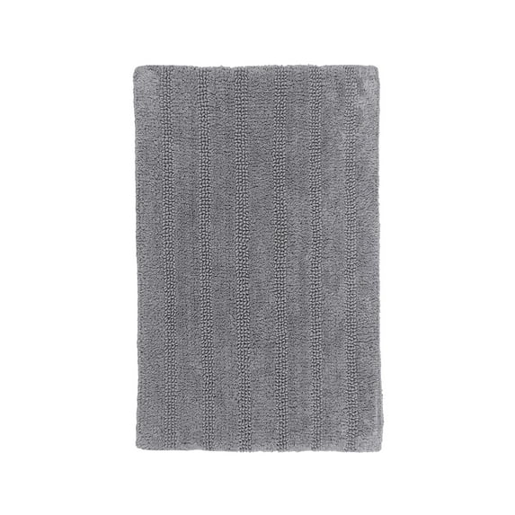 Knightsbridge Linear 220 GSF Reversible Bath Rug 17 x 24 - Silver