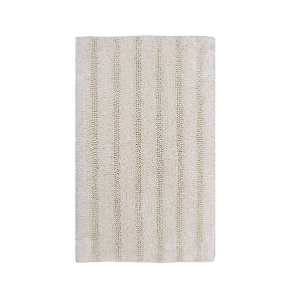 Knightsbridge Linear 220 GSF Reversible Bath Rug 21 x 34 - Ivory