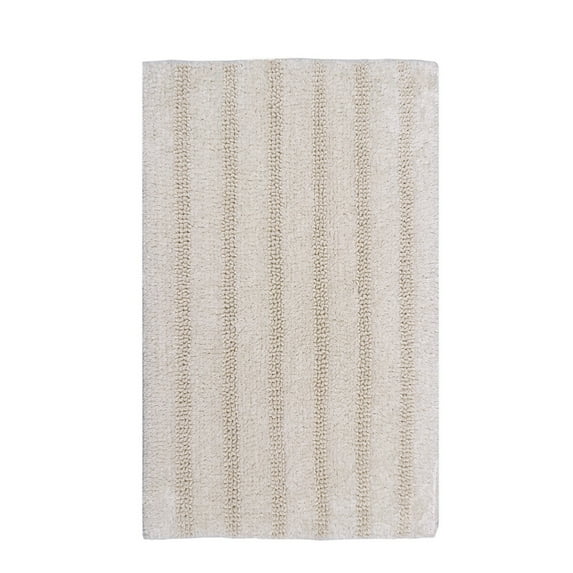 Knightsbridge Linear 220 GSF Reversible Bath Rug 24 x 40 - Ivory
