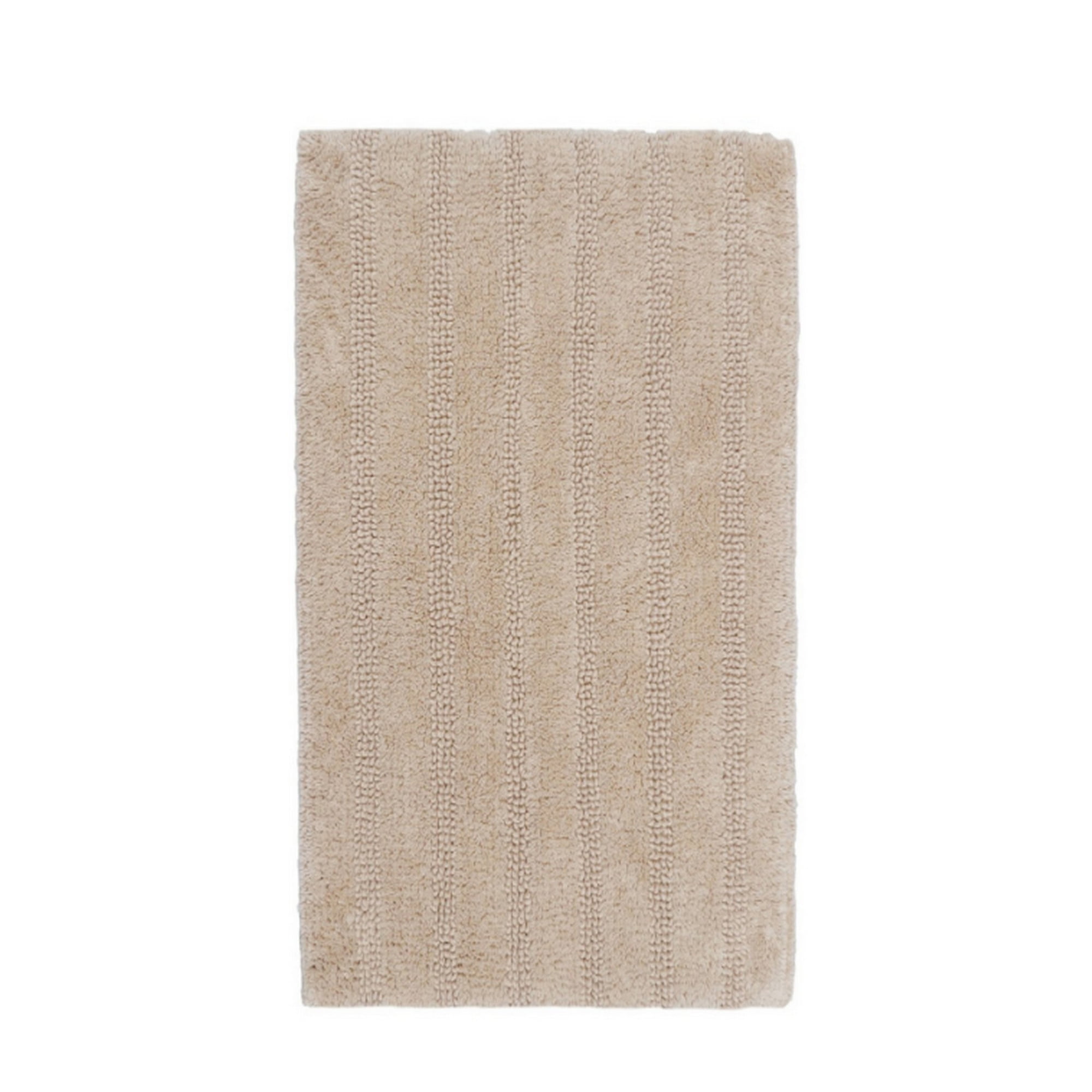 Linear Stone Cotton Reversible Bath Rug 24 x 40