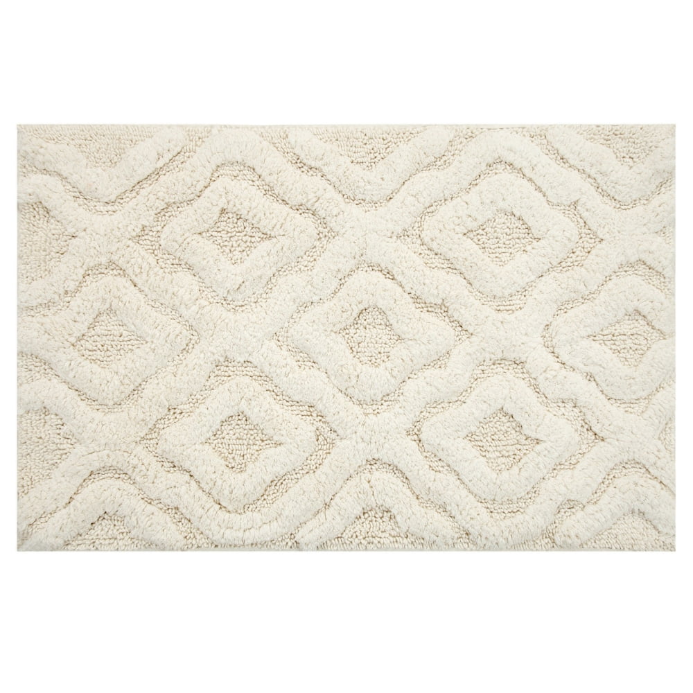 Knightsbridge Link Bath Rug Cotton Non Skid Back - 24x40