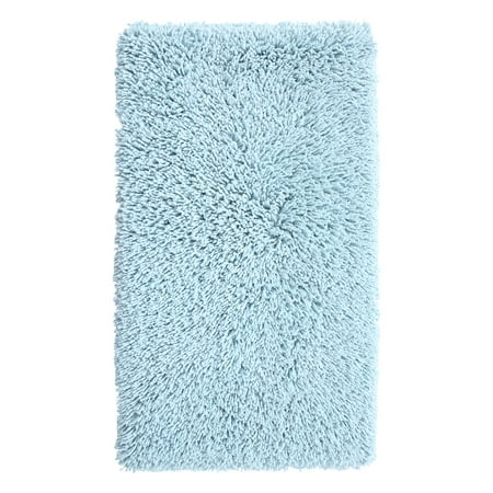 Knightsbridge Melbourne 220 GSF Non Skid Back Bath Rug 17 x 24 - Light Blue