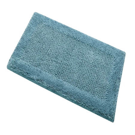 Knightsbridge Naples 220 GSF Non Skid Back Bath Rug 17 x 24 - Aqua