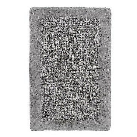 Knightsbridge Naples 220 GSF Non Skid Back Bath Rug 20 x 30 - Silver