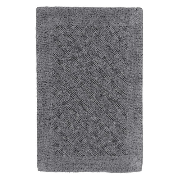 Knightsbridge Shooting Star 220 GSF Reversible Bath Rug 21 x 34 - Silver