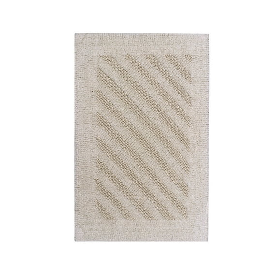 Knightsbridge Shooting Star 220 GSF Reversible Bath Rug 24 x 40 - Ivory