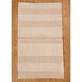 thumbnail image 1 of Knightsbridge Stylish And Comfortable All Season Traditional Wide Cut Design Cotton Bath Rug Set 21" X 34" Ivory, 1 of 2