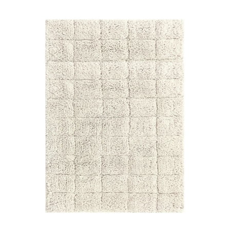 Knightsbridge Summer Tile 220 GSF Non Skid Back Bath Rug 17 x 24 - Ivory