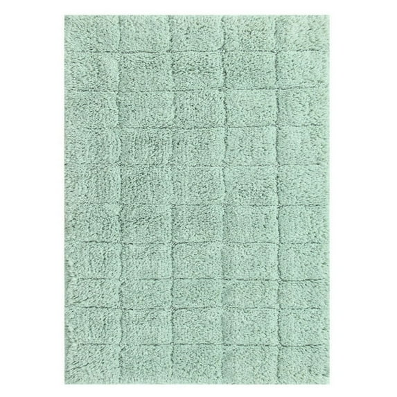 Knightsbridge Summer Tile 220 GSF Non Skid Back Bath Rug 20 x 30 - Sage
