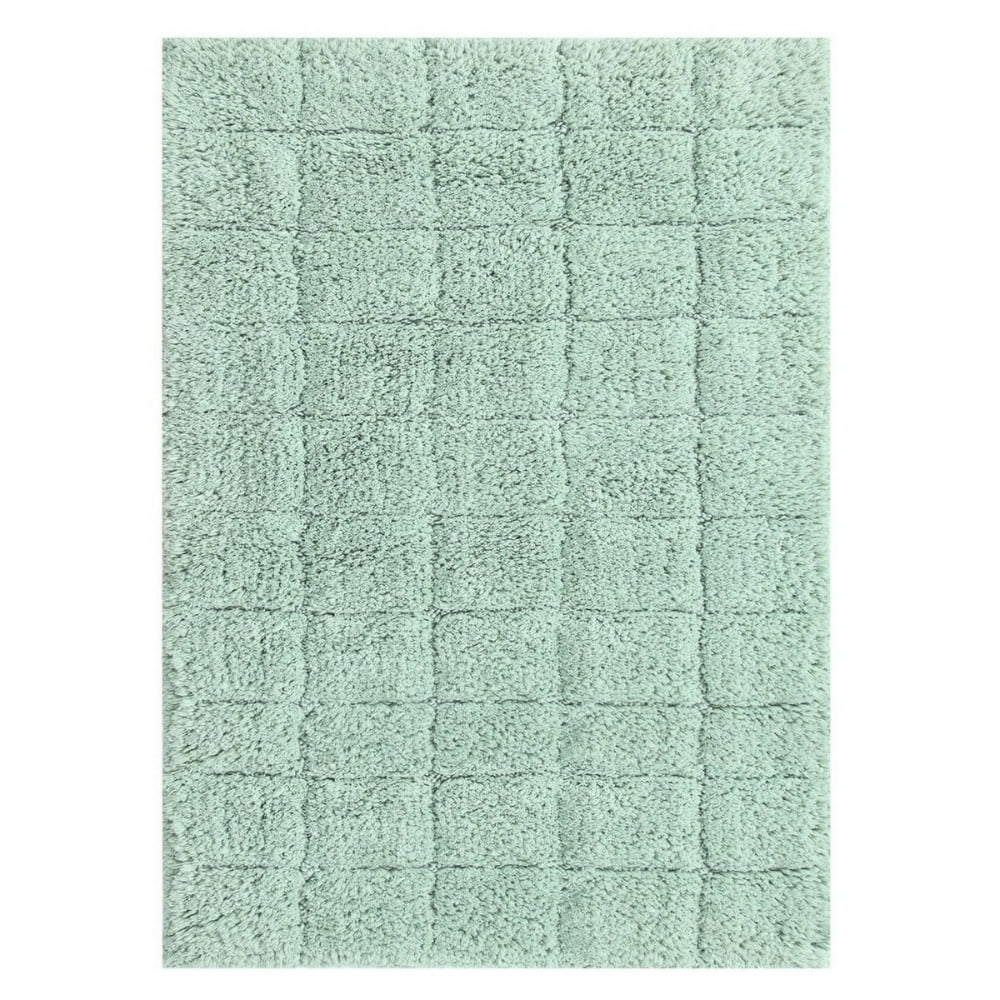 Knightsbridge Summer Tile 220 GSF Non Skid Back Bath Rug 21 x 34 Sage