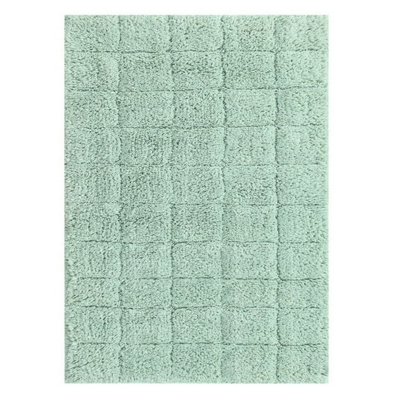 Knightsbridge Summer Tile 220 GSF Non Skid Back Bath Rug 21 x 34 - Sage