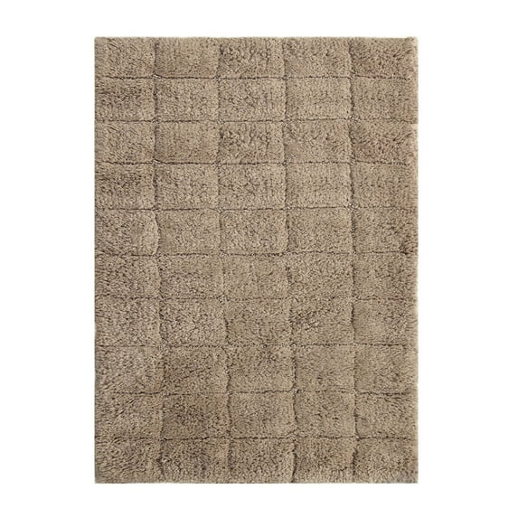 Knightsbridge Summer Tile 220 GSF Non Skid Back Bath Rug 21 x 34 - Stone
