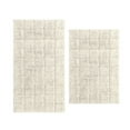 thumbnail image 1 of Knightsbridge Summer Tile 220 GSF Non Skid Back Bath Rug Set - 2- Piece - 17"x24" and 21"x34", Ivory, 1 of 4