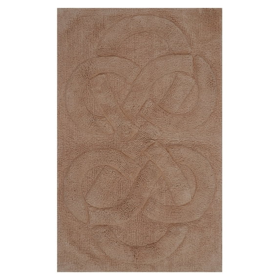 Knightsbridge Tuft Twisted 220 GSF Non Skid Back Bath Rug 21 x 34 - Natural