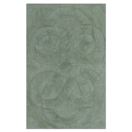 Knightsbridge Tuft Twisted 220 GSF Non Skid Back Bath Rug 21 x 34 - Sage
