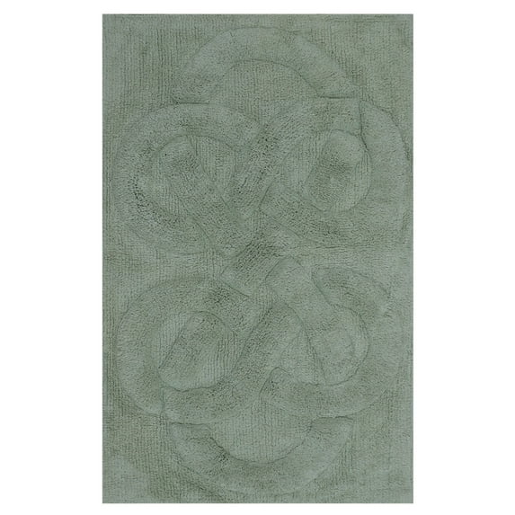 Knightsbridge Tuft Twisted 220 GSF Non Skid Back Bath Rug 21 x 34 - Sage