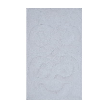 Knightsbridge Tuft Twisted 220 GSF Non Skid Back Bath Rug 24 x 40 - White