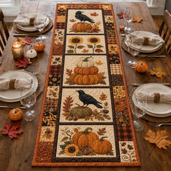 Knightwalker Table Runner Halloween, Quilted Polyester, M - 195 x 41 cm