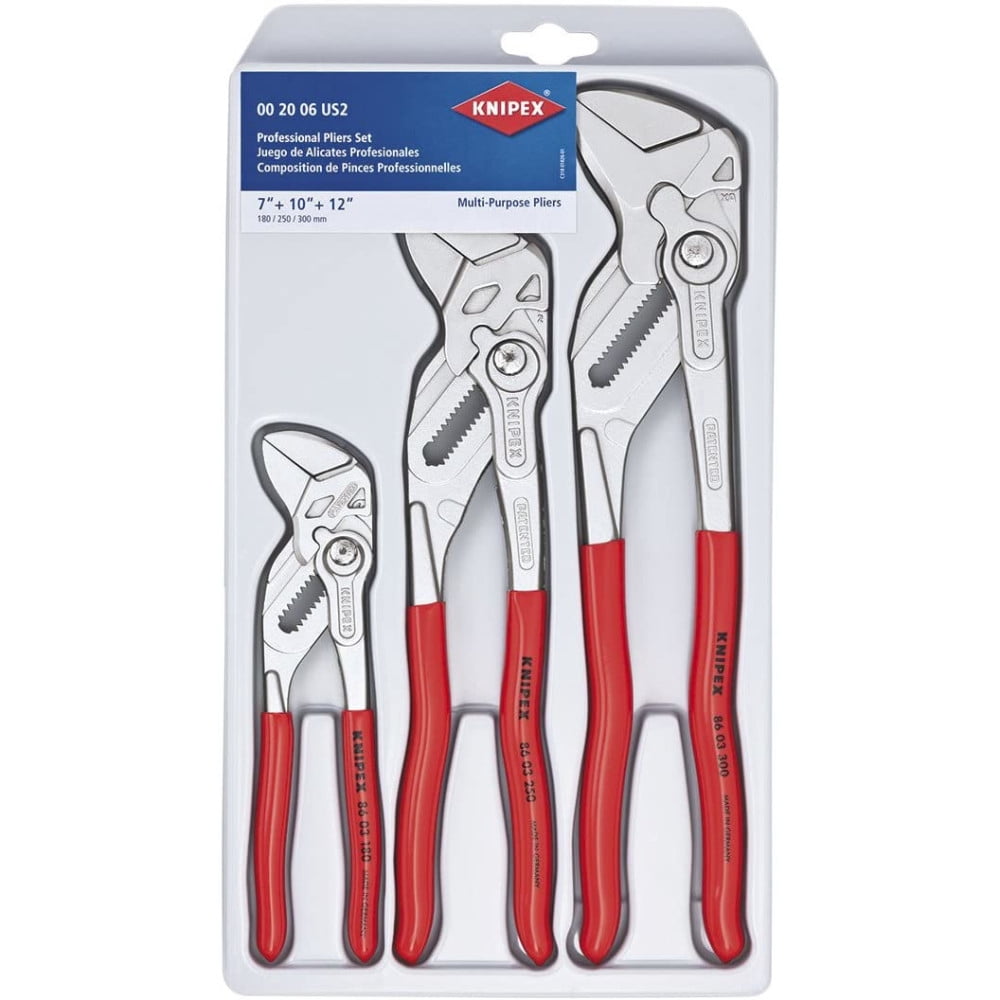 Knipex 00 20 06 US2 3-Piece Plier Wrench Set (2-Pack) Sansujyuku sansujyuku.com