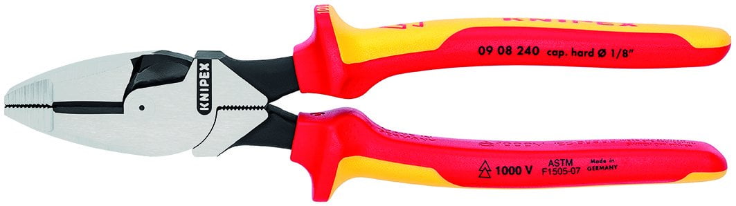 Knipex 09 08 240 SBA 9.5-Inch Insulated Ultra-High Leverage Lineman's Pliers CA2