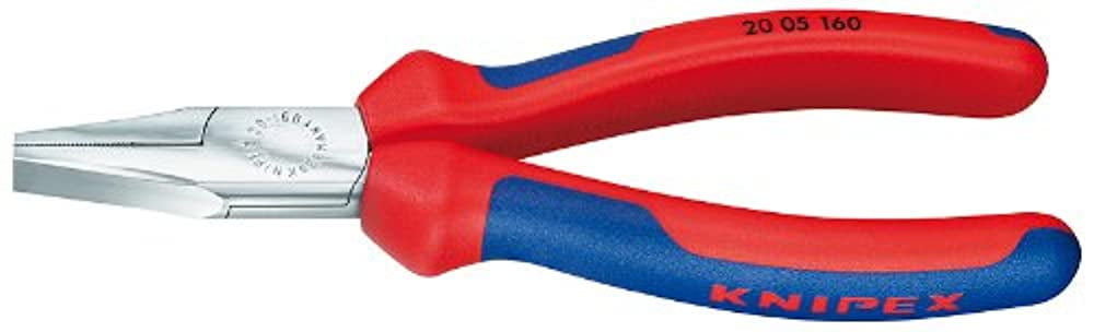 Knipex 2005160 Flat Nose Pliers with Comfort Grip, 6.25 Inch
