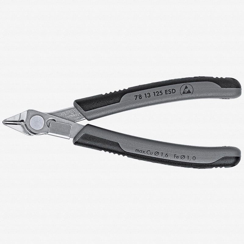 Knipex Diagonal Cutting Plier,4-29/32" L 78 13 125 ESD