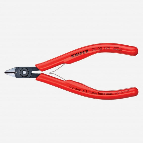 Knipex 5" Electronics Diagonal Cutters w/ Bevel - Plastic Grip