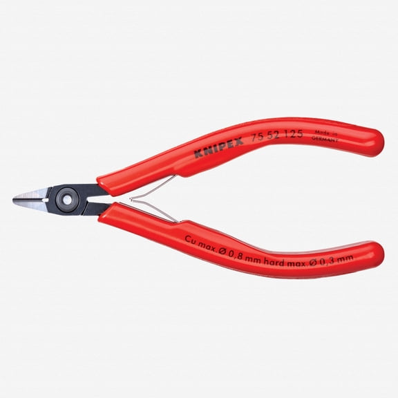 Knipex 5" Electronics Diagonal Cutters w/ Narrow Head and Bevel - Plastic Grip