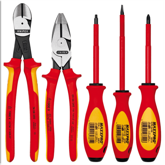 KNIPEX 5PC PLIERS/SCREWDRR TOOL SET-1,000V INSLTD