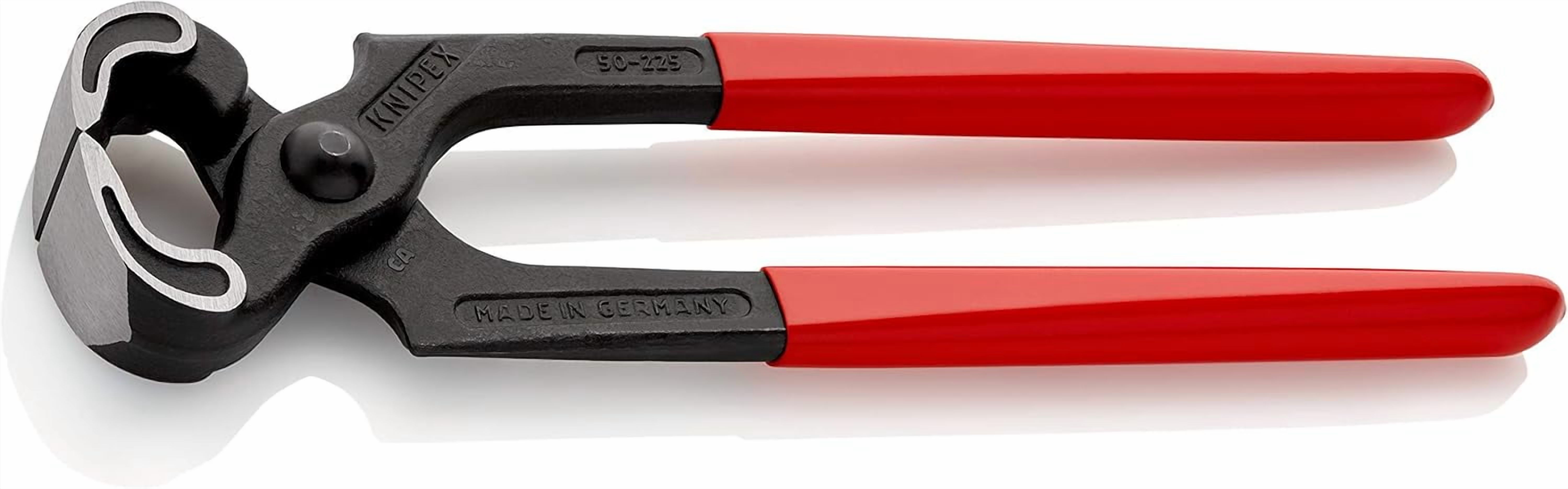 Knipex 50 01 225 Carpenters' Pincers – 8.86 Inch, Black Atramentized, Plastic Coated Handles