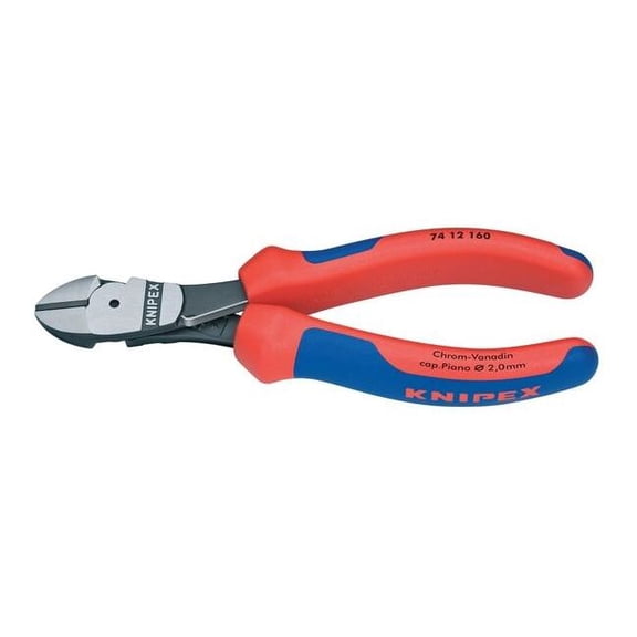 knipex 74-12-160 6.3" high leverage diagonal cutters w/ spring - multigrip