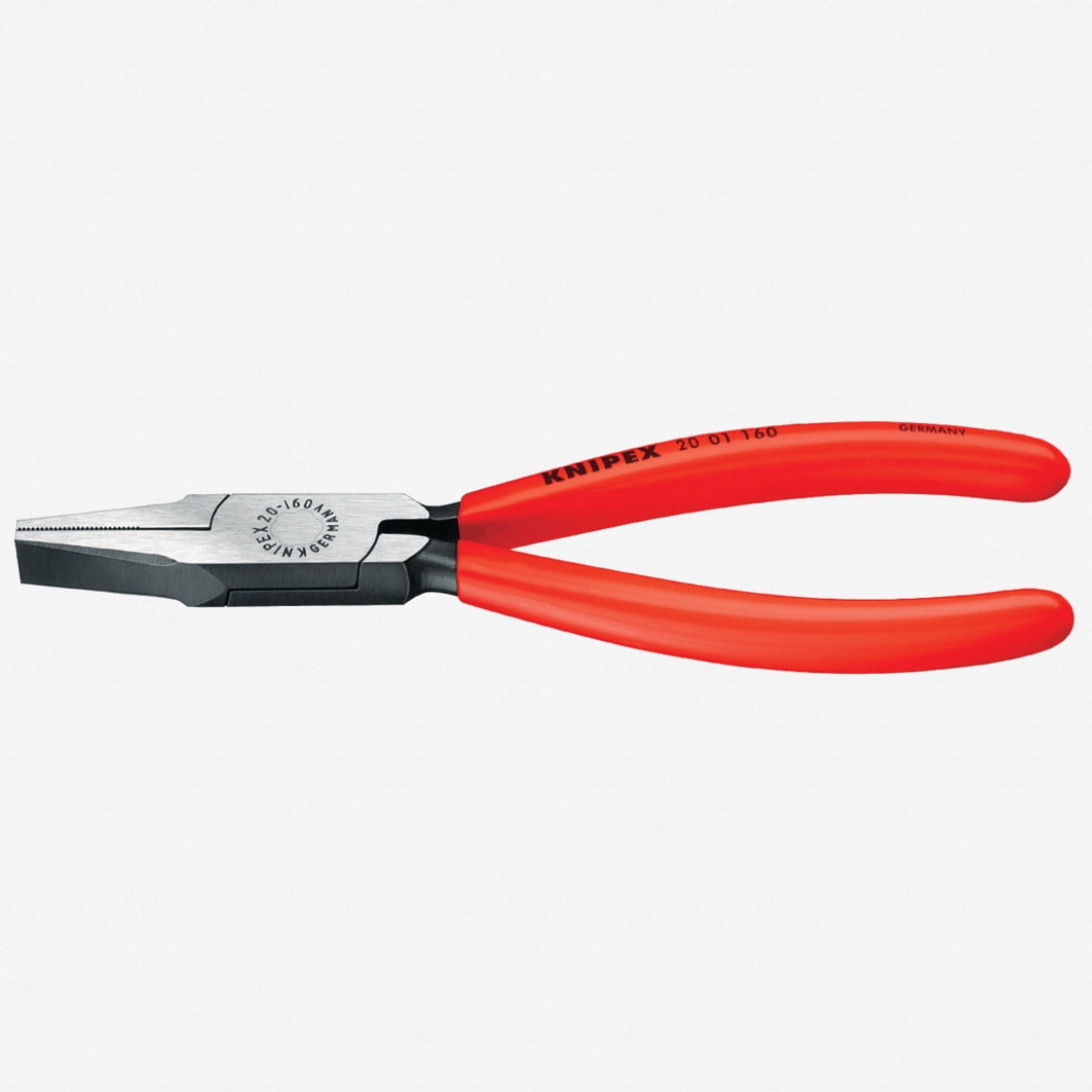 Knipex 7" Flat Nose Pliers - Plastic Grip