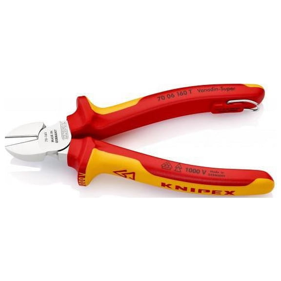 Knipex 70 06 160 T Diagonal Cutters-1000V Insulated-Tethered Attachment