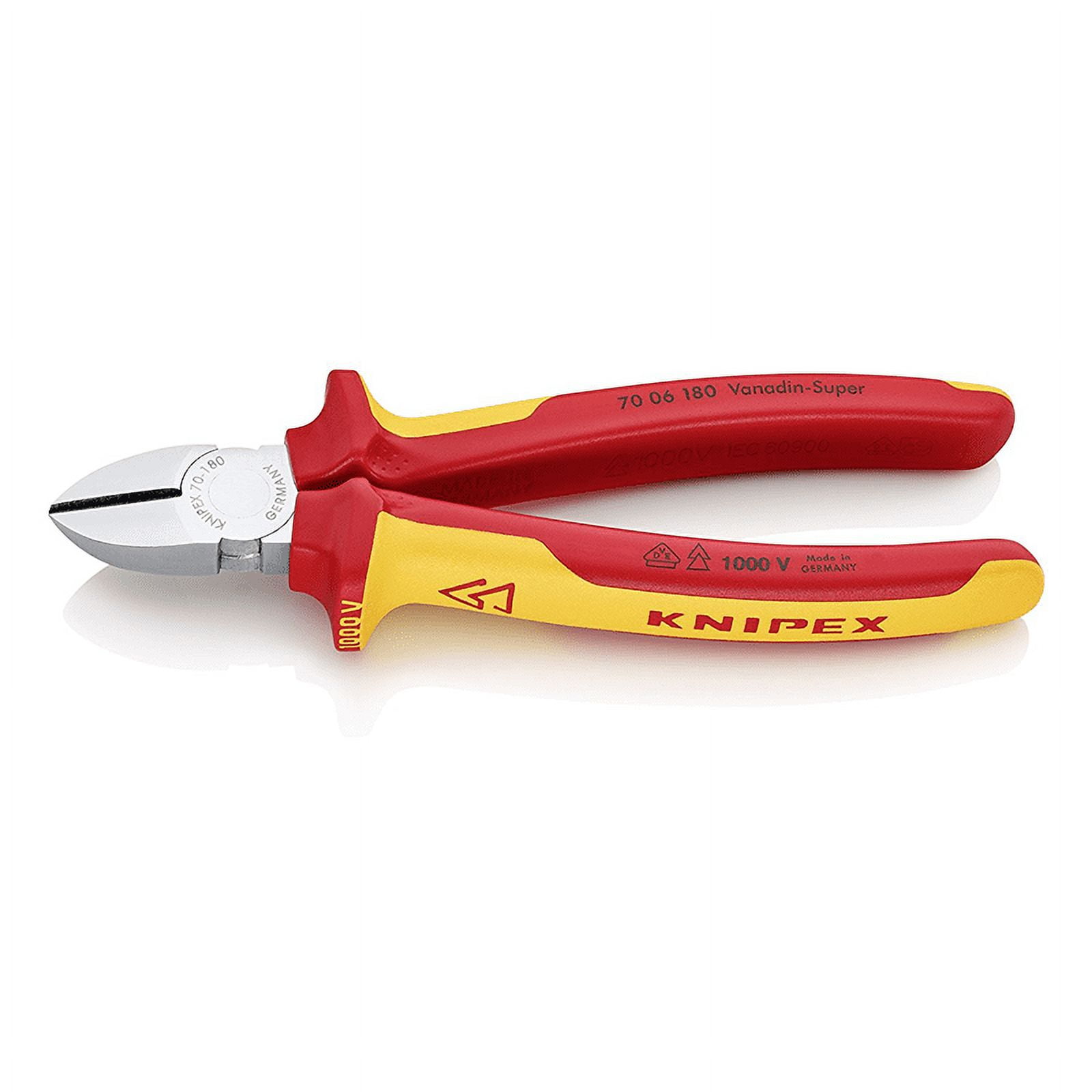 Knipex 70 06 180 Diagonal Cutter 7,09" chrome plated/VDE-tested