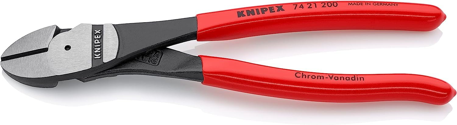 Knipex 74 21 200 SB High Leverage Diagonal Cutters 7,87" 12° angled in blister packaging