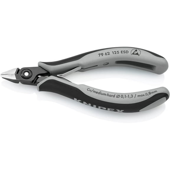 Knipex 79 62 125 ESD Diagonal Cutter ESD 4,92 dissipative without bevel