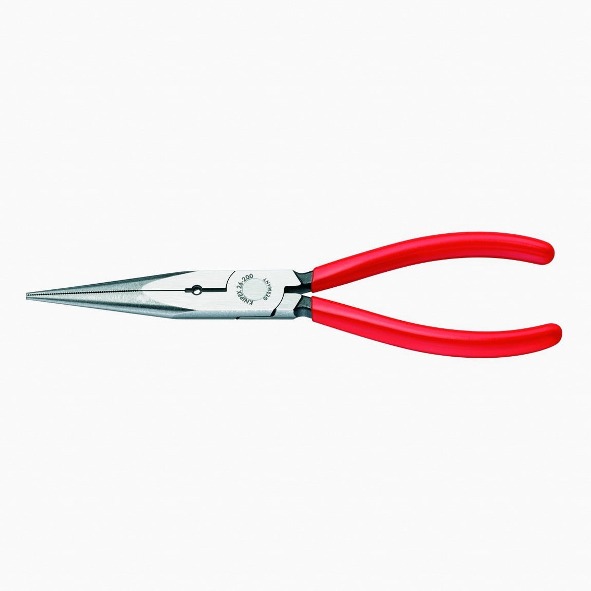 Knipex 8" Snipe Nose Side Cutting Pliers (Stork Beak Pliers) w/ 12 AWG Hole - Plastic Grip