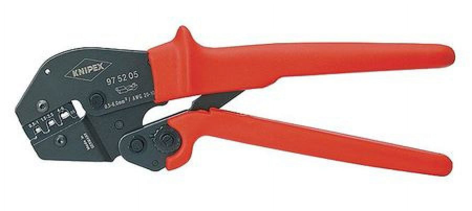 Knipex 97-52-05 Crimping Pliers w/ Lever Transmission - non-insulated, open plug-type connectors AWG 20-10