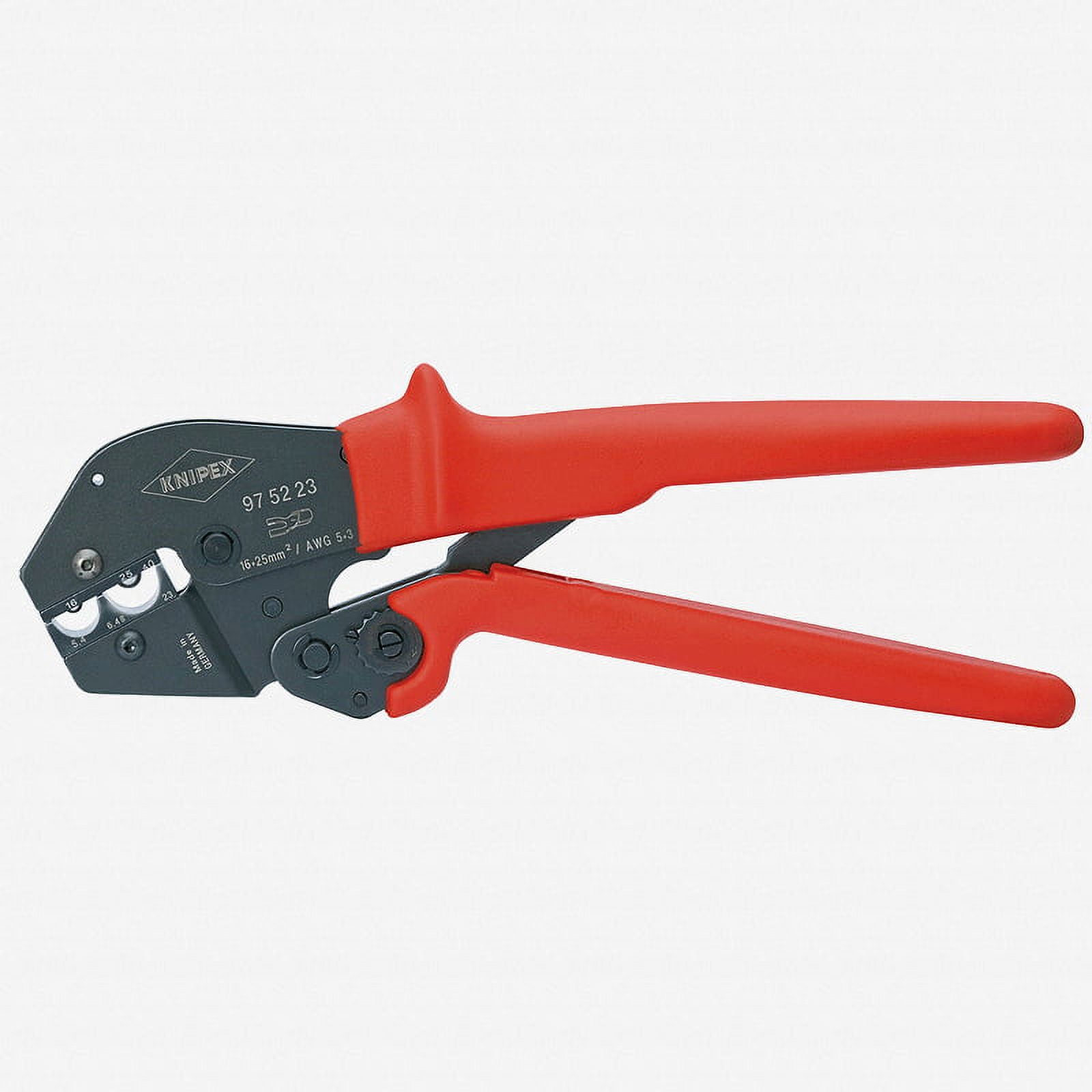 Knipex 97-52-23 Crimping Pliers w/ Lever Transmission - non-insulated terminals and plug connectors AWG 5 + 3