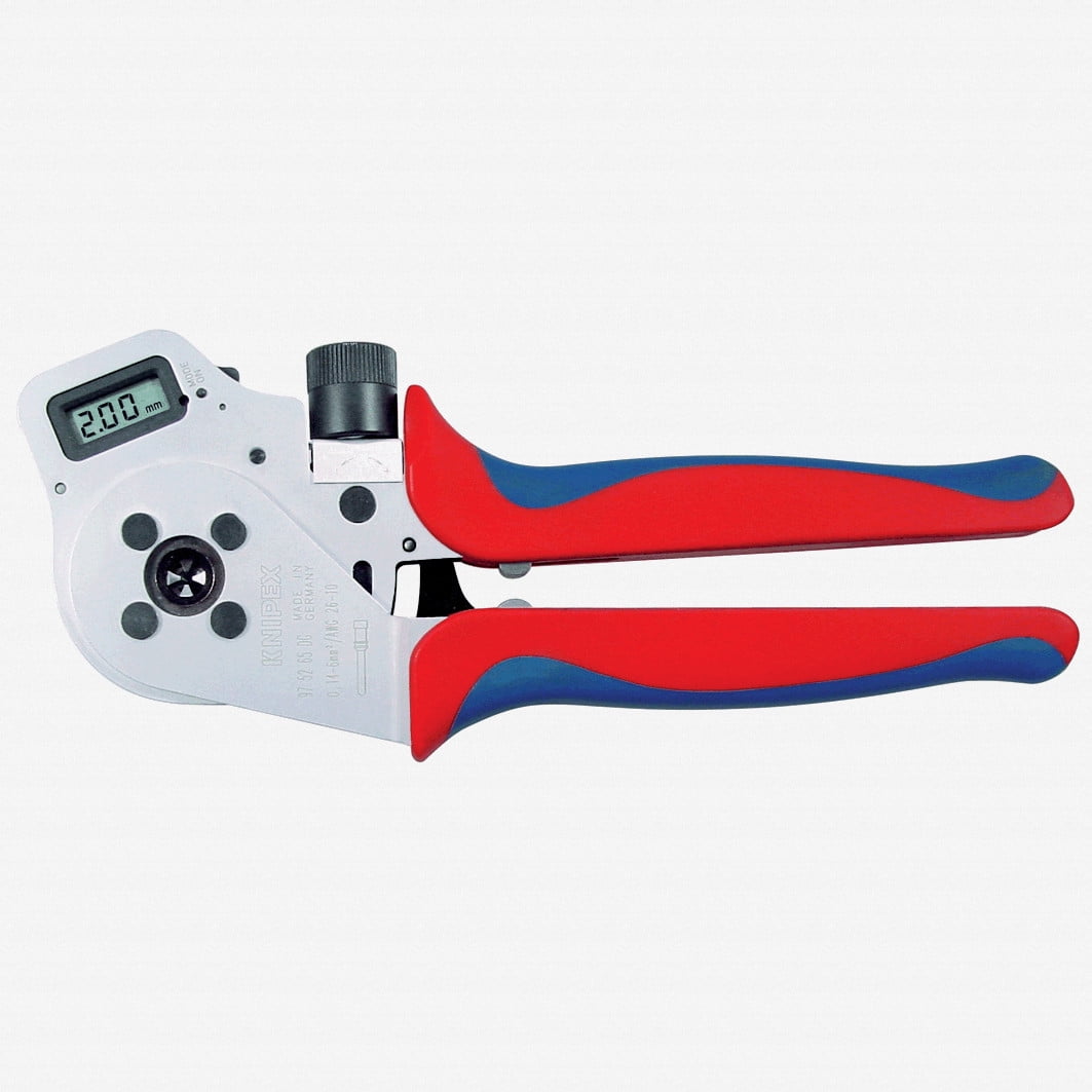 Knipex 97-52-65-DG Digital Four-Mandrel Crimping Pliers w/ Locator - specific turned contacts (fine adjustment)