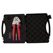KNIPEX 97 52 65 Four-Mandrel Crimping Pliers, Chrome-Plated, Ergonomic Grip, with Locator, in Plastic Case