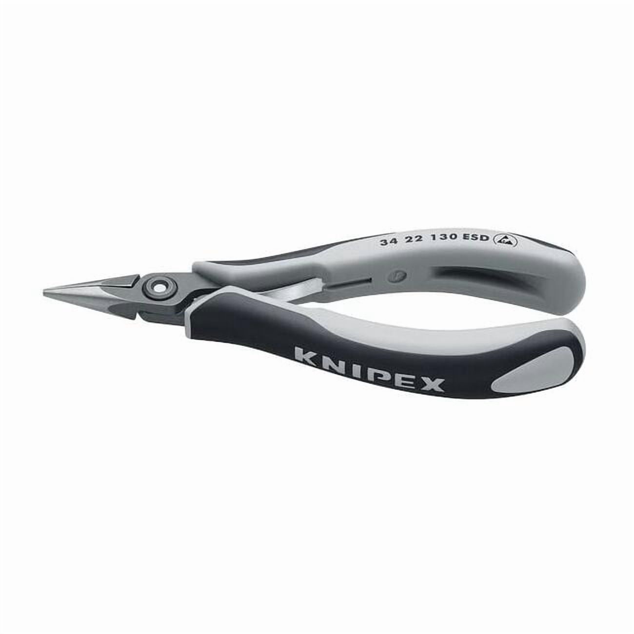 Knipex Chain Nose Plier,5-1/4" L,Smooth 34 22 130 ESD
