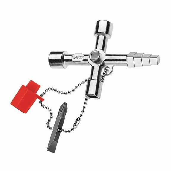 Knipex Control Cabinet Key,Multi-Bit,6-19/64 In 00 11 04