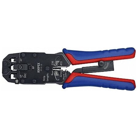 Knipex Crimper,RJ-10/11/12/45,10" L 97 51 12
