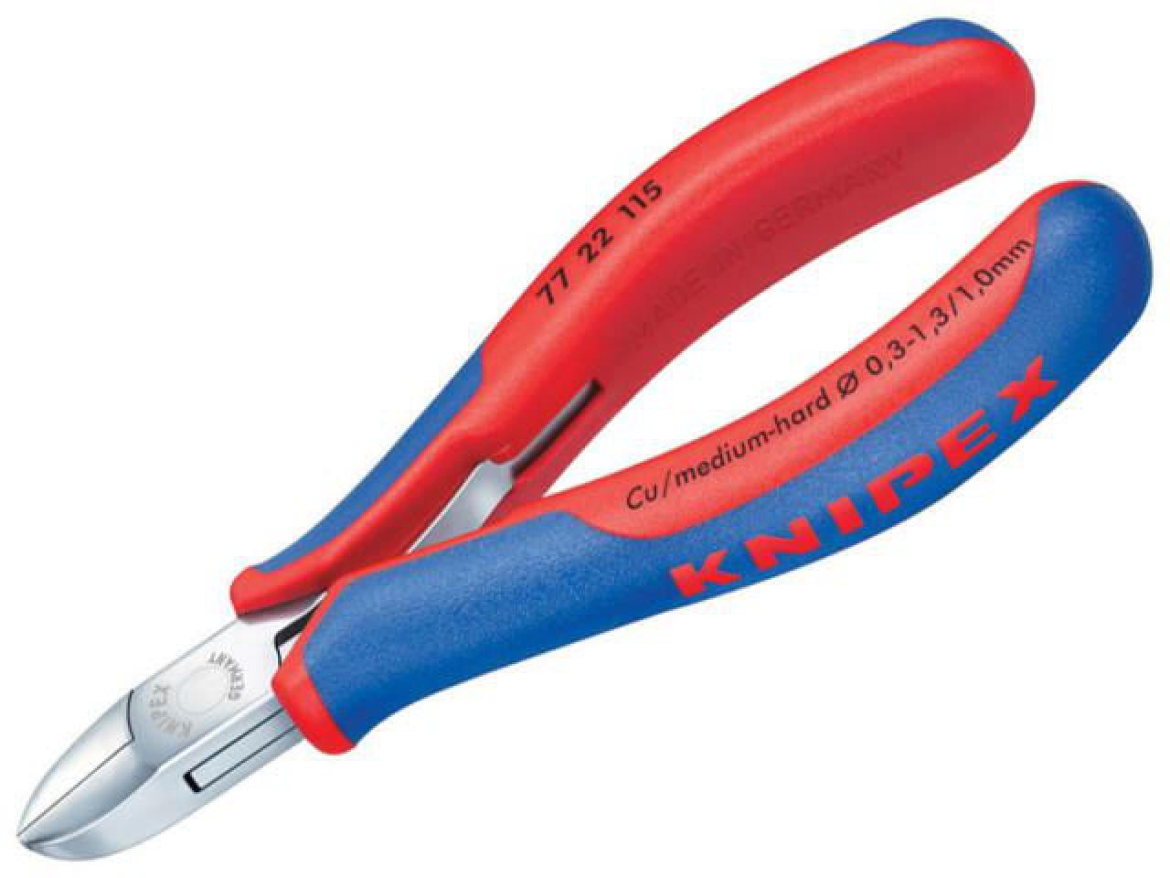Knipex - Electronic Diagonal Cut Pliers - Round Non-Bevelled 115mm