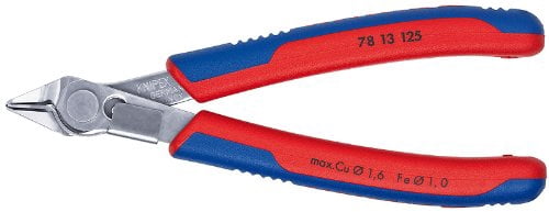 KNIPEX - 78 13 125 Tools - Electronics Super-Knips, INOX Steel, Multi-Component (7813125), 5-Inch with Lead Catcher