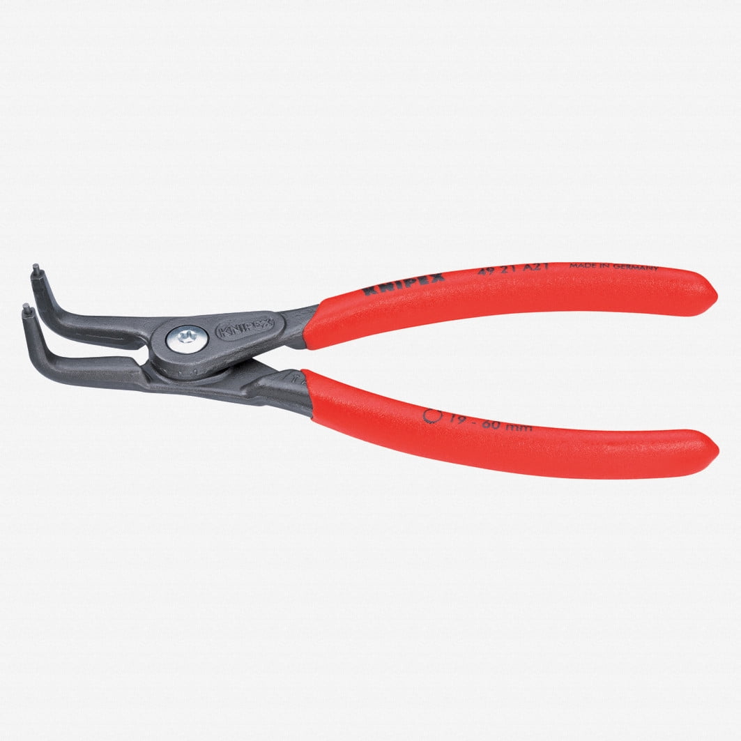 5" Precision External Circlip Pliers w/ Bent Tips, Plastic Grip 49 21 A11