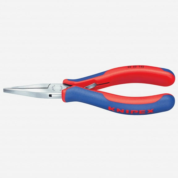 Knipex 5-3/4" Electronics Pliers w/ Flat Jaw, Plastic Grips 35 52 145
