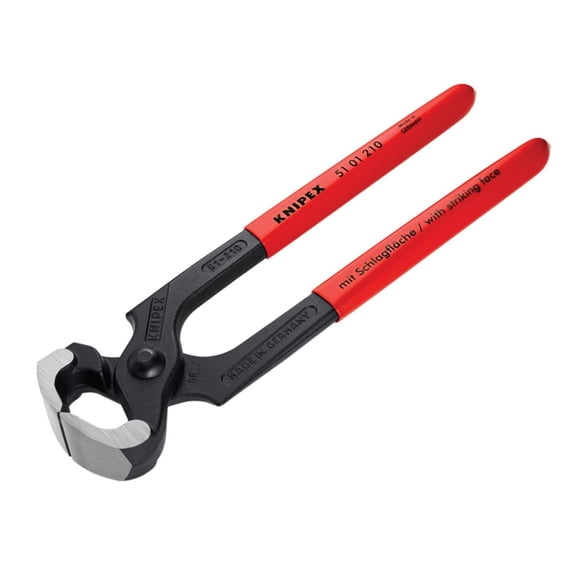 Knipex Hammerhead Style Carpenter's Pincers Plastic Coated Grip 210mm